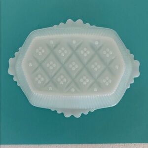 Vintage Anchor Hocking Milk Glass Bon Bon Trinket Candy Dish